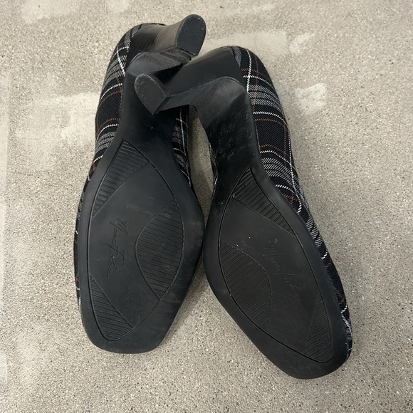 Black Plaid Mark Fisher Square Toe Pumps - Picture 3 of 3